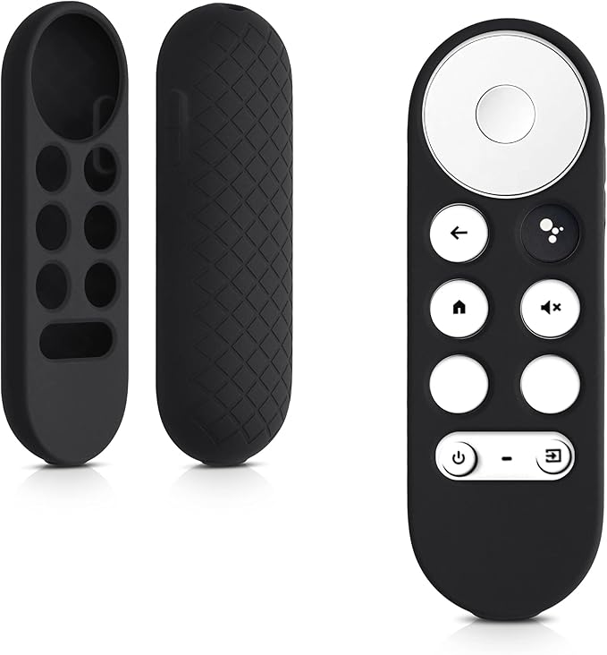 kwmobile Case Compatible with Google Chromecast 2020 4K / Chromecast 2022 HD Case - Soft Silicone Cover for Remote Control - Black