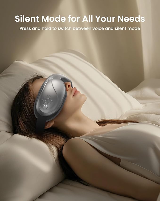 RENPHO Eyeris 2 Eye Massager with Heat and Cooling, Christmas Birthday Gifts for Mom Dad Women Men Heated Eye Mask for Reduce Strain Improve Sleep