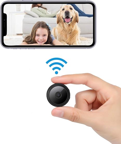 Small Camera for Spying Room Camera Secret Mini Spy Hidden House Small Nanny Cam with Phone App Video Recording Live Feed Night Vision Pet Baby Monitor