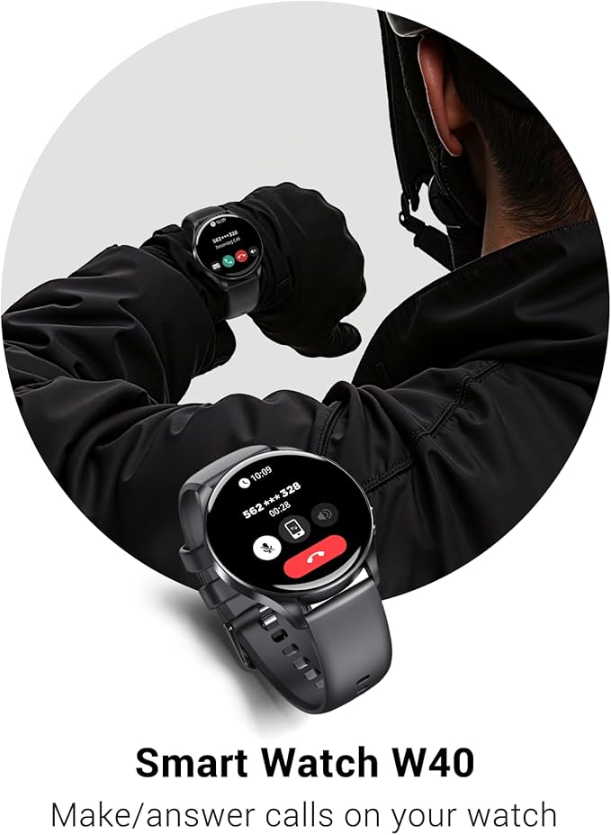 IOWOODO Smart Watch for Women, Answer/Make Call, 1.43'' AMOLED Ultra-Clear Screen Fitness Tracker with 120+ Sport Modes Heart Rate/Sleep/SpO2 Monitor, Smartwatch for iPhone/Android