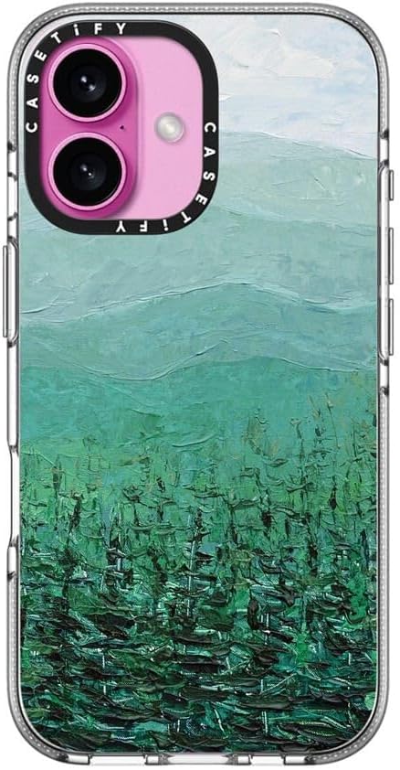 CASETiFY Clear iPhone 16 Case [Not Yellowing / 6.6 ft. 3X Military Grade Drop Protection/Compatible with Magsafe] - Pine Forest - Clear