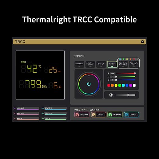Thermalright Phantom Spirit 120 Digital SNOW CPU Air Cooler, 7 Heat pipes CPU Cooling,Double Tower Cooling,Support for AM4/AM5/Intel lga1700/115X/1200/1851,Magnetic Attraction-Digital Screen Top Cover