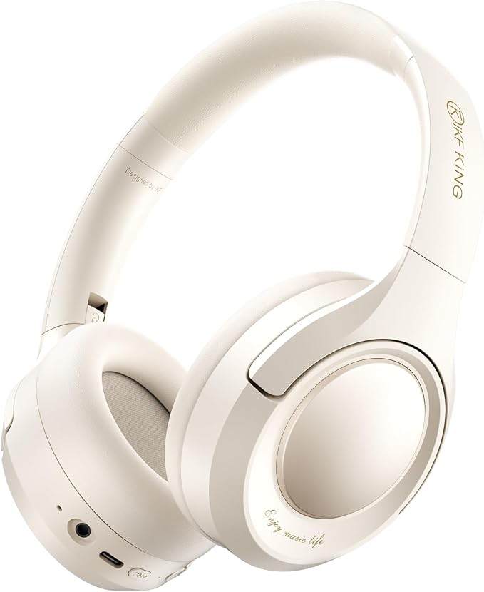 iKF King Bluetooth Over-Ear Headphones, Active Noise Cancellation, Hi-Res