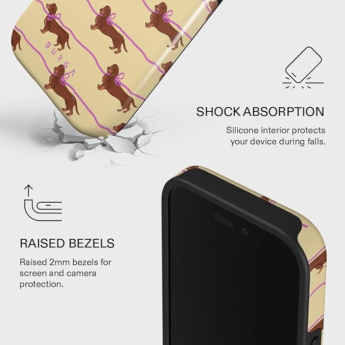 BURGA Phone Case for iPhone 16 - Cute, Trendy, Aesthetic, Pattern Phone Cover, Hard Shell Protection - fits Apple iPhone 16 Case for Women and Men