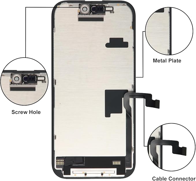 LL TRADER Screen Replacement for iPhone 16 Pro 6.3" LCD Retina FHD Display COF Touch Screen Digitizer with Repair Tool Kits, Waterproof Tape, Screen Protector
