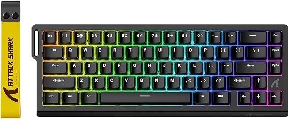 ATTACK SHARK X68 HE RT Mechanical Gaming Keyboard 60% Wired TKL-Black