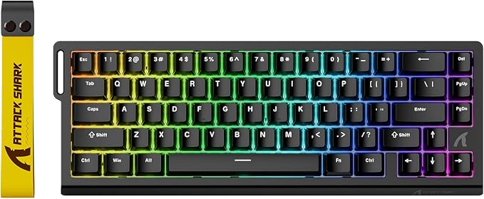 ATTACK SHARK X68 HE RT Mechanical Gaming Keyboard 60% Wired TKL-Black
