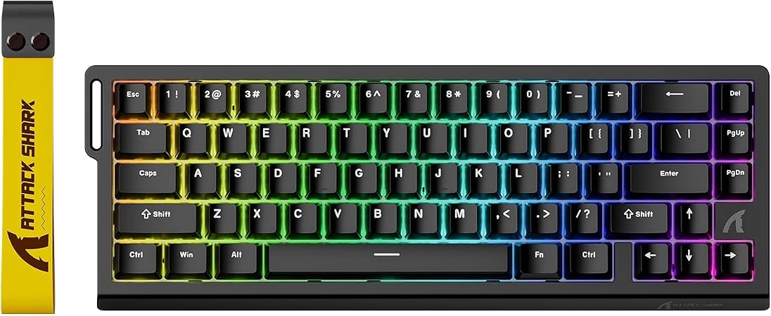 ATTACK SHARK X68 HE RT Mechanical Gaming Keyboard 60% Wired TKL-Black