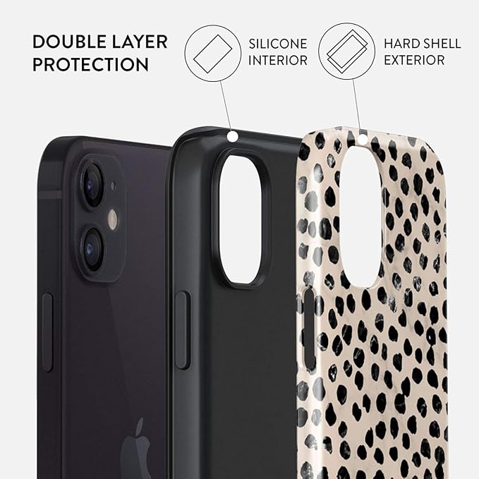 BURGA Phone Case for iPhone 12 - Cute, Trendy, Aesthetic, Pattern Phone Cover, Hard Shell Protection - fits Apple iPhone 12 Case for Women and Men