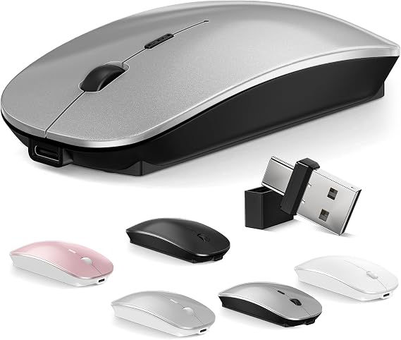 Mouse for MacBook Wireless Bluetooth Mice Laptop Mac Pro PC iPad Dual Mode - Image 7