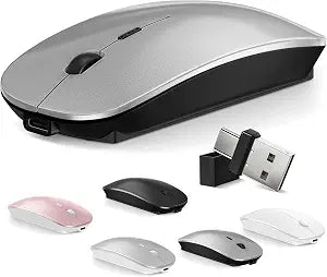 Mouse for MacBook Wireless Bluetooth Mice Laptop Mac Pro PC iPad Dual Mode - Image 1