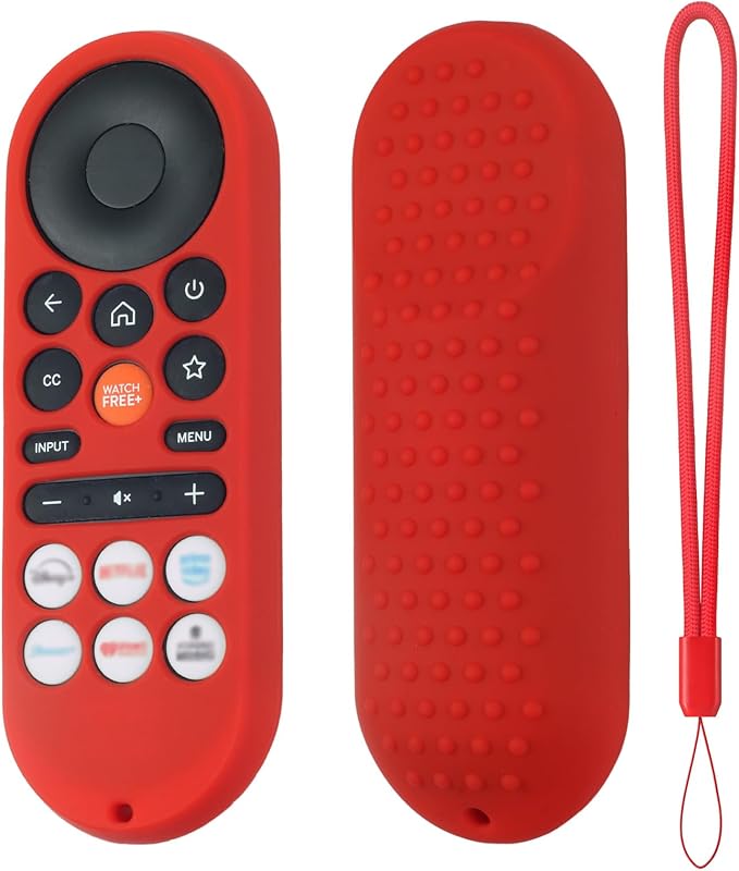 Hi Color XRT281 Remote Cover for Vizio/Onn FHD LED TV Remote 2026 Silicone Protective Case Compatible with VIZIO XRT281 ONN Remote Silicone Case Cover with Lanyard (red)