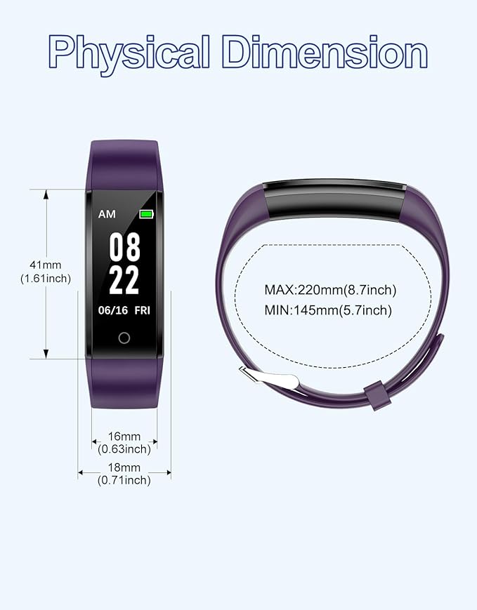 GRV Fitness Tracker Non Bluetooth Fitness Watch No App No Phone Required Waterproof Pedometer Watch with Steps Calories Counter Sleep Tracker for Men Women Parents