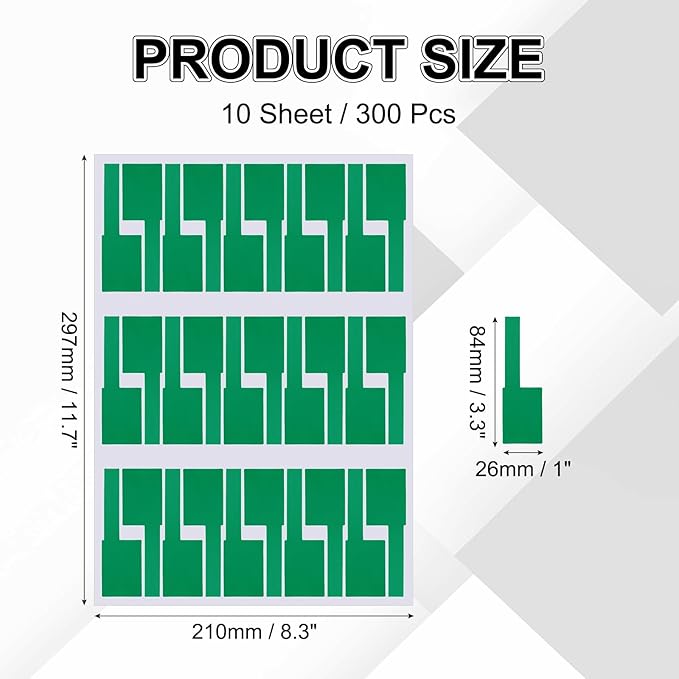 uxcell 300 Pcs Cable Labels, Waterproof Wire Cord Labels Tags, Cord Organizer Management Tags for Charger Cable Organizer Wire Markers Printer and Handwriting, Green