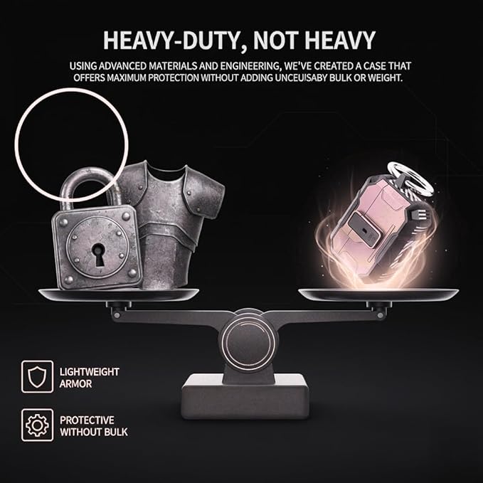 for AirPods Pro 3 Case, Secure Lock Magnetic Lid Cover with Keychain, Military Grade Shockproof Protective Case for Airpods Pro 3rd, Wireless Charging & Front LED Visible, Pink Black