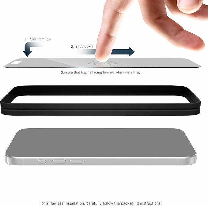 NFL Kansas City Chiefs Clear Screen Protector -for iPhone 14 Plus,13 Pro Max - with Disappearing Logo - Scratch-Resistant and Easy-to-Install Screen Protectors (Includes Installation Tray)