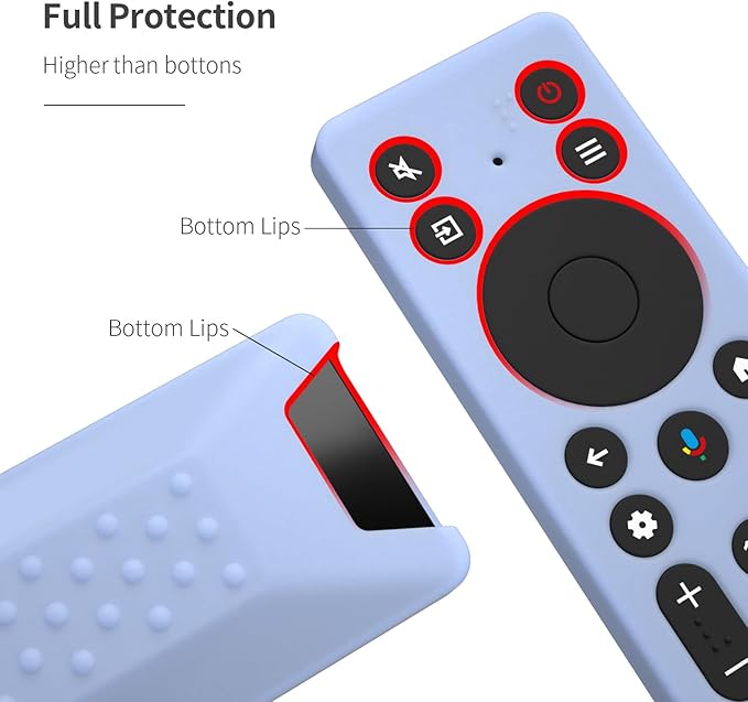 Silicone Cover for TCL RC813A Remote 2025 QM6K Series Remote Silicone Protective Skin Case Anti-Slip Cover with Lanyard(Luminous Blue)