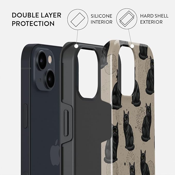 BURGA Phone Case for iPhone 15 - Cute, Trendy, Aesthetic, Pattern Phone Cover, Hard Shell Protection - fits Apple iPhone 15 Case for Women and Men