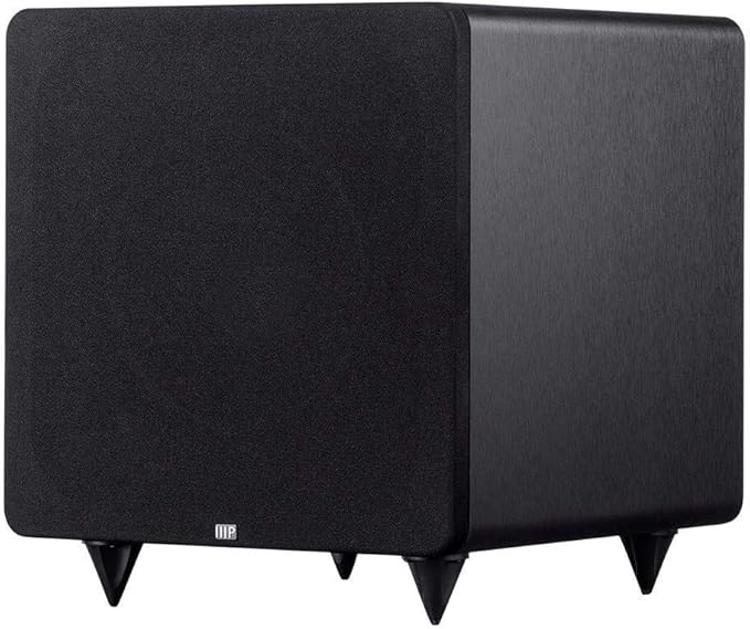 Monoprice SW-10 150 Watt RMS (300 Watt Peak) Powered Subwoofer 10in, Ported Design, Variable Phase Control, Variable Low Pass Filter, for Home Theater