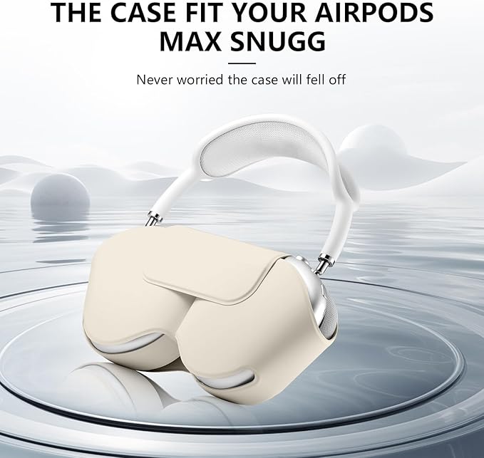 for Apple Airpods Max Case,Headphones Protective Case for AirPod Max Supports Sleep Mode, Anti-Scratch and Anti-Dust,Airpod Pro Max by PU Leather,Starlight 2