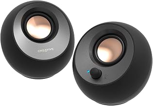 Creative Pebble V3, 2.0 USB-C Desktop Speakers, Bluetooth 5.0, Black - Image 1