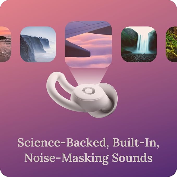 Ozlo Sleepbuds® | Comfortable Side Sleeper Headphones | Up to 10 Hours of Bluetooth LE Streaming | Science-Backed Sleep Sounds | Snore Blocking Comfortable Earbuds (Renewed)