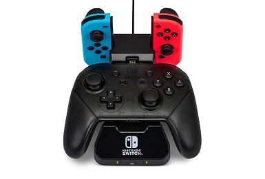 PowerA Controller Charging Base for Nintendo Switch, Black, Wireless Controller charging, Charge, rechargeable battery, Nintendo Switch, Joy-Con Charging, PowerA Wireless Charging