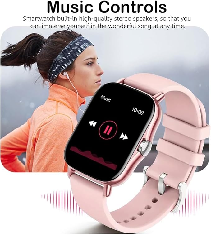 Smart Watch, 1.81" Upgraded Full Touchscreen Smart Watch for Android iPhones with Heart Rate Blood Pressure Monitor,Multiple Sports Fitness Tracker (Black)