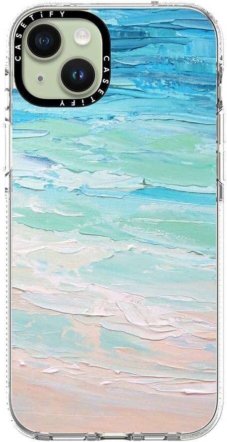 CASETiFY Clear iPhone 15 Plus Case [Not Yellowing / 6.6 ft. 3X Military Grade Drop Protection/Compatible with Magsafe] - Ocean Tides - Clear
