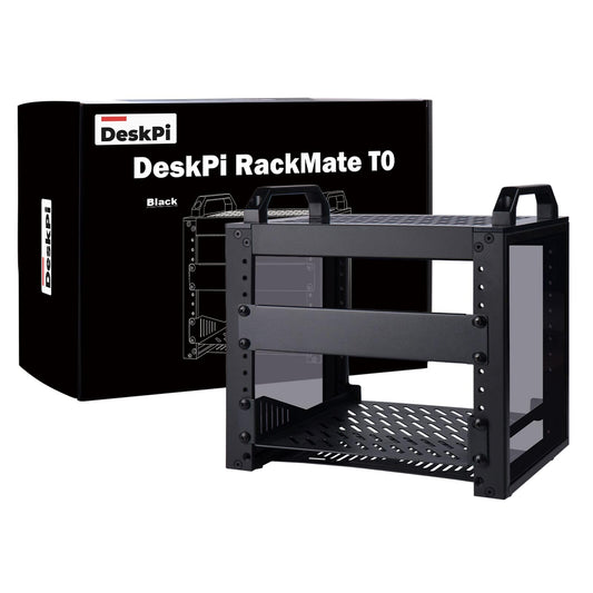 GeeekPi 4U Server Rack, 10 inch Mini Network Rack for Network, Servers, Audio, and Video Equipment, DeskPi RackMate T0 Rackmount, 7.87 inch Depth