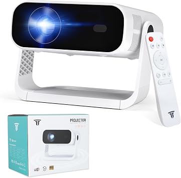 ZDK Smart Projector with WiFi & Bluetooth: Android 14 OS 210 ANSI, Built-in Streaming Apps & AirPlay/Miracast, Indoor Home Theater