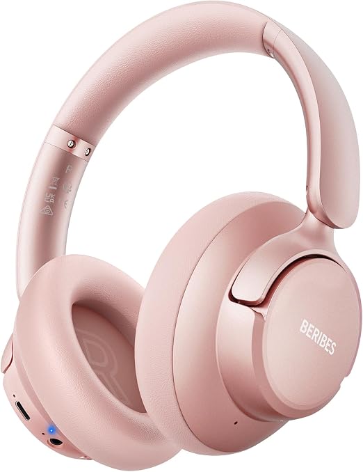 BERIBES Hybrid Active Noise Cancelling Headphones Wireless Over Ear 70Hours