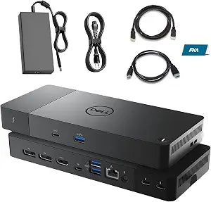 WD22TB4 Dell Thunderbolt 4 Docking Station, USB-C/USB-A Dock WD22TB4, 180W Power Adapter, with FKA HDMI and DP Cable, Support Dual/Triple Monitor & 4K Displays, New - 3 Year Warranty