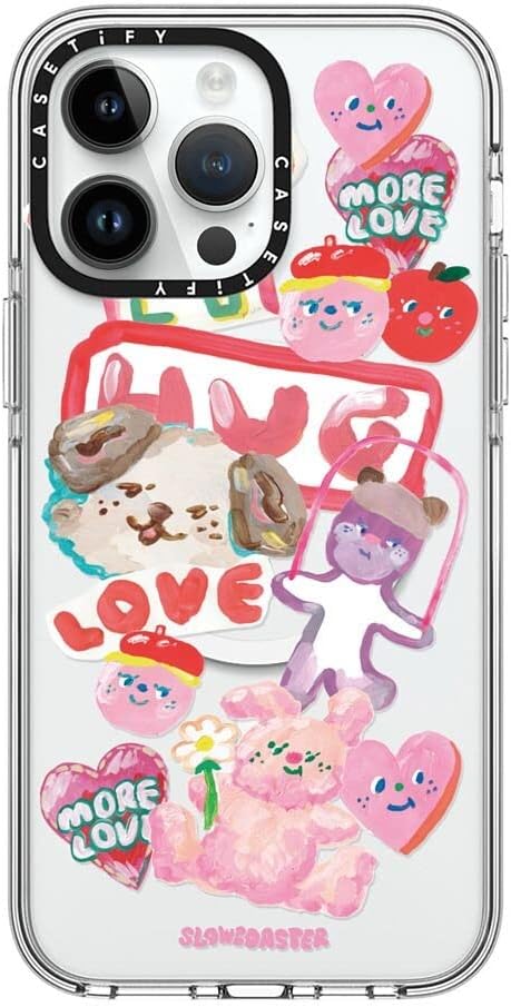 CASETiFY Clear iPhone 14 Pro Max Case [Not Yellowing / 6.6 ft. 3X Military Grade Drop Protection/Magsafe] - SLOWCOASTER Sticker - Clear