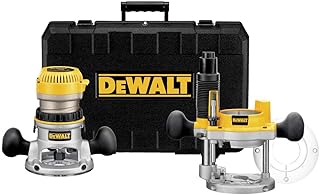 DEWALT Router Fixed/Plunge Base Kit, Variable Speed, 12-Amp, 2-1/4-HP (DW618PK) - Image 1