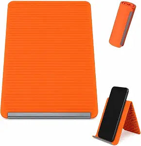 Flexible Silicone Phone Holder Foldable Orange