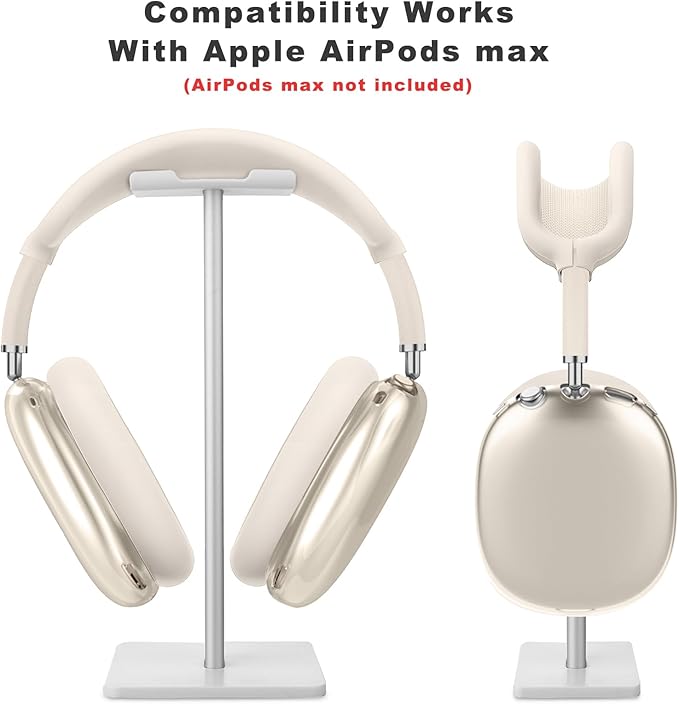 for AirPods Max case Cover,Anti-Scratch Ear Pad Case Cover/Ear Cups Cover/Headband Cover for AirPods Max. Clear Soft TPU and Silicone,Skin Scratch Proof.