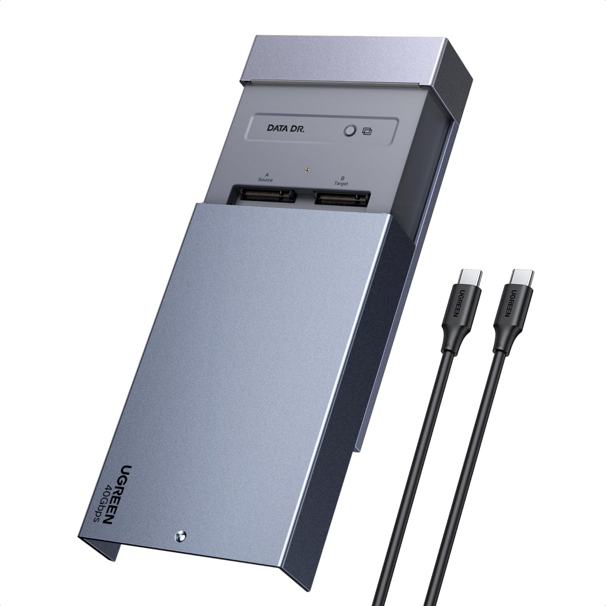 UGREEN 40Gbps Dual-Bay M.2 NVMe SSD Cloner with Software Raid