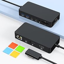 New Surface Docks Triple Displays 4K HDMI+DP+Thunderbolt 4, 12 in 1 Microsoft Surface Docking Station with 120W Power Adapter for Surface Pro 11/10/9/8, Surface Book Go,Surface Laptop - Image 1