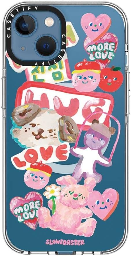 CASETiFY Clear iPhone 13 Case [Not Yellowing / 6.6 ft. 3X Military Grade Drop Protection/Magsafe] - SLOWCOASTER Sticker - Clear