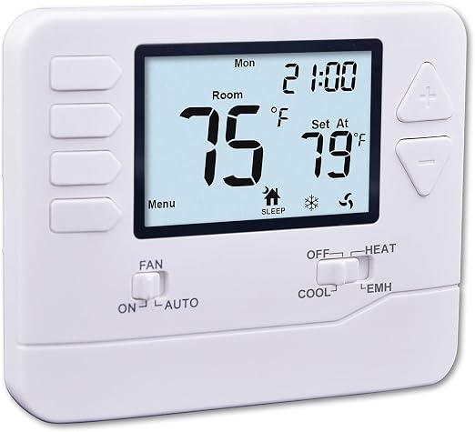 Heagstat 5-1-1 Day Programmable Heat Pump Thermostat for Home 2 Heat/1 Cool