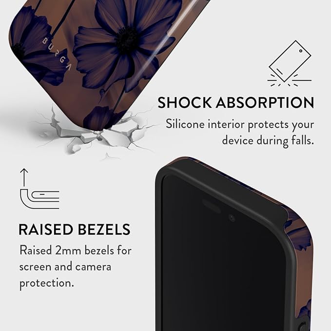 BURGA Phone Case for iPhone 16 - Cute, Trendy, Aesthetic, Pattern Phone Cover, Hard Shell Protection - fits Apple iPhone 16 Case for Women and Men
