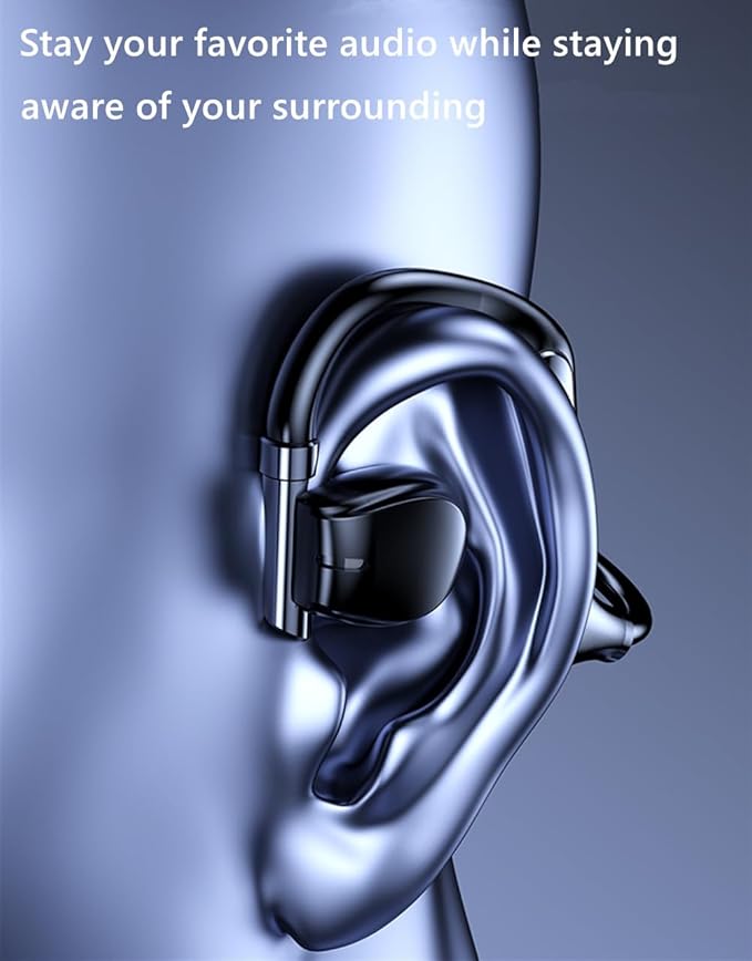 Bone Conduction Headphones Bluetooth Open Ear Earphones Wireless On Ear Headphones Up to 38 Hours Playtime Sport Wireless Headset for Running,Cycling, Hiking, Driving