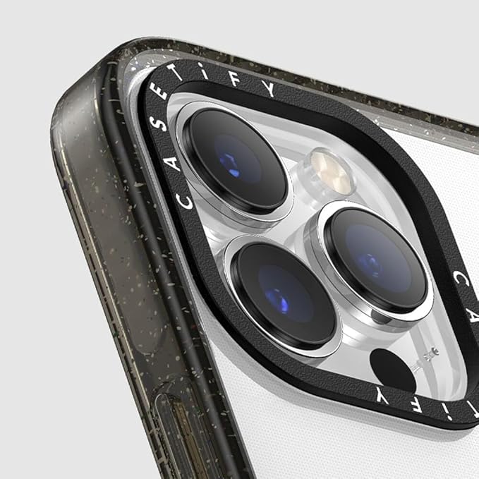 CASETiFY Impact iPhone 13 Pro Max Case [6.6ft Drop Protection] - Rainbow Cheetah by Megan Galante - Clear Black