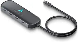 Type C to 4 in 1 Type C Hub, Wozoyo 4XType C 5 Gbps, Data Transfer Upto 5Gbps, Plug & Play, Multiport Type C Hub with 30cm Cable, Compatible with MacBook, Tablet, Smartphones and Type C Devices