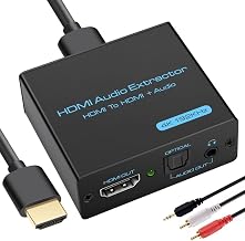 VPFET HDMI Audio Extractor 4K HDMI to Optical 3.5mm AUX Audio Adapter Splitter Converter Support HDCP Digital DTS 5.1 PCM - Image 1