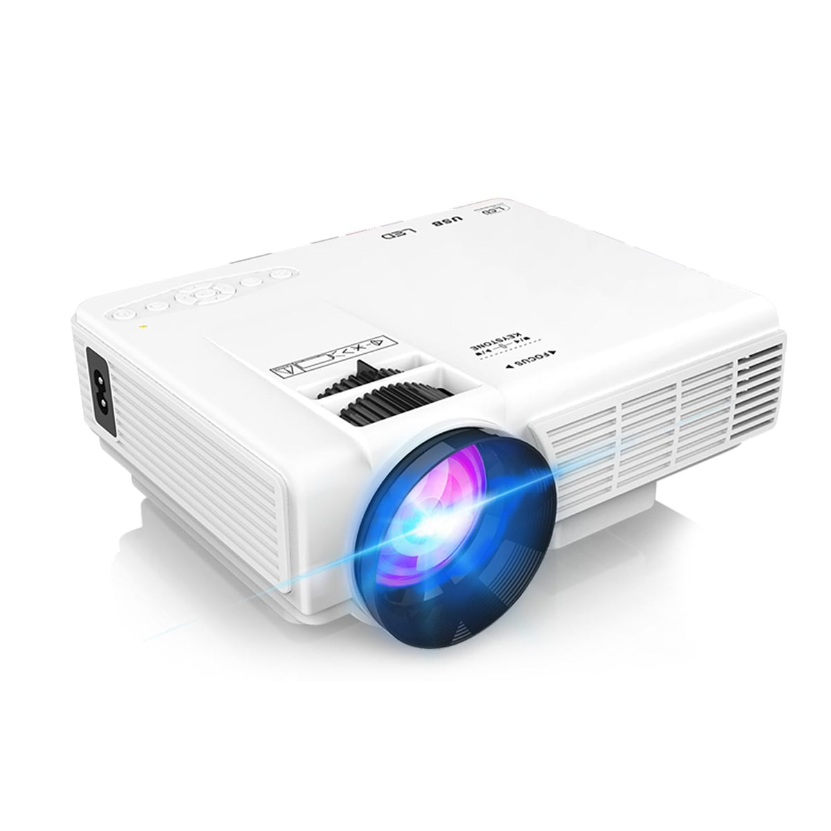 【Netflix Ready】PANSEBA Smart Mini Projector with 1080P HD, 5G WiFi & 2 Way Bluetooth, Portable Outdoor Movie Projector for Phone/Laptop/Games