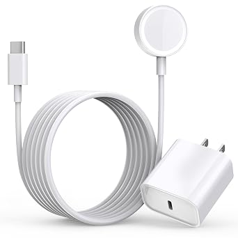 Fast Charger for Apple Watch Charger, USB C iPhone Watch Charger Plug Adapter & Long 6.6FT iWatch Portable Wireless Fast Charging Cable Cord Compatible with Apple Watch Series 10/9/8/7/SE/6/5/4/3/2/1