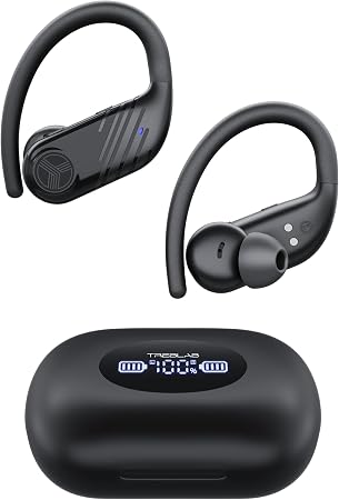 TREBLAB X3-Pro Earbuds Wireless Bluetooth, Earhook IPX5 11H Powerbank