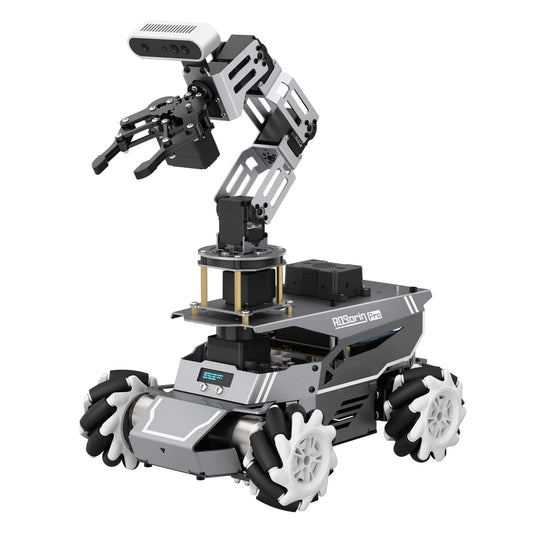 HIWONDER ROS2 Robot Car with OpenClaw Gemini ChatGPT Large AI Models 3D Vision SLAM Mapping 6DOF Robotic Arm Voice Control Programming Learning Robot Kit, ROSOrin Pro Advanced Kit Without Controller